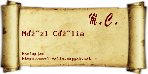 Mözl Célia névjegykártya